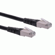 Cordon Cat.6 (Classe E) F/UTP AWG26, noir, 20 m