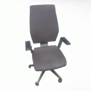 Sedna Fauteuil de Bureau d'occasion - Ergonomique, Tissu Noir, Réglable en Hauteur, Système Basculant