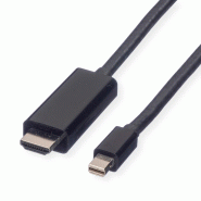 VALUE Mini DisplayPort Câble, Mini DP - UHDTV, M/M, noir, 2 m