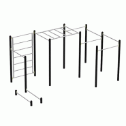 Workout K - Structure de street workout en acier galvanisé - 5,23 x 2,88 x 2,52 m