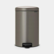 Poubelle à pédale NewIcon 20 litres - Platinum - Brabantia - Design intemporel - Anti-odeurs