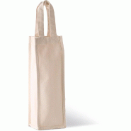 Sac porte-bouteille en coton canvas -  Réf: KI0269