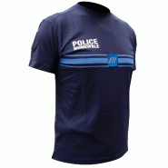 Tee shirt police municipale bleu marine cooldry maille piquee - Militaires, Gendarmerie, Police et Sécurité