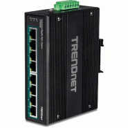 TRENDnet TI-PG80B Switch Rail DIN PoE+ Gigabit industriel à 8 ports (24-56V)