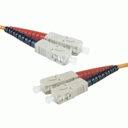 Câble de raccordement fibre optique SC/ST Duplex 10m Orange, 50/125μ  Multimode OM2