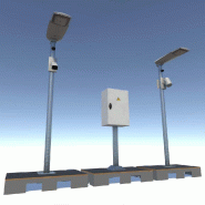 ECLAIRAGE-CONNECTE | Eclairage connecté 2 lampadaires LED Dali et armoire électrique