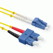 ROLINE Câble Patch FO duplex OS2, 9/125µm LC/SC, jaune, 5 m