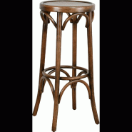 Tabouret VILLEFORT - Hêtre bois courbé - Style bistrot vintage