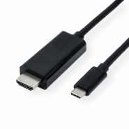 VALUE Câble adaptateur USB type C - HDMI, 4K, M/M, 1 m