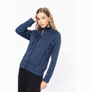 Veste zippée chinée femme -  Réf: K9107