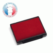 Tampon encreur réencrable ABS, pour timbre caoutchouc ou résine L10 x P7,5  cm encre Rouge