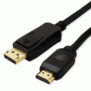 Value câble displayport dp - uhdtv, m/m, noir, 1 m