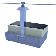 Ligne de vie sur dalle béton, uniquement horizontale - Limitée à 3 utilisateurs