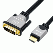 ROLINE Câble pour écran DVI (24+1) - HDMI, M/M, noir/argent, 10 m