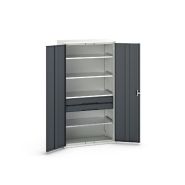 Armoire Polyvalente Verso avec 4 tablettes, 2 tiroirs