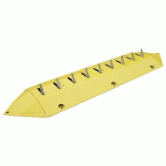 Ralentisseur HERSE anti-retour en acier - H 50mm - jaune avec 9 dents en inox