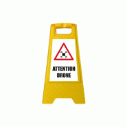 Chevalet de signalisation - Fond blanc - BCS-YELLOW-DRONE-B