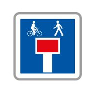 Panneau de signalisation indication: Impasse uniquement accessible par les piétons et les cyclistes - C13d