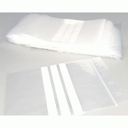 Sachet pression zip bandes blanches