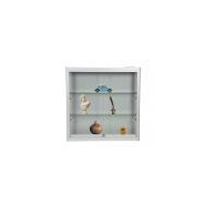 Vitrine Murale LED et verre - Gris Alu - Réf.2228418