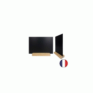 Porte menu de table en bois avec ardoise A4 - Lot de 2 - Référence : PFN57BRUTA4