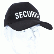 Casquette noire imprimee securite - Militaires, Gendarmerie, Police et Sécurité