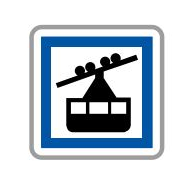 Panneau de signalisation indication: Gare de téléphérique - CE20a