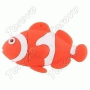 Poisson rouge laide flash cartoon disque ( kt052 )