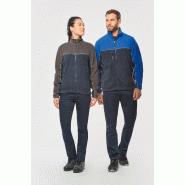 Veste micropolaire bicolore écoresponsable unisexe -  Réf: WK904