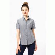 Chemise Oxford manches courtes femme -  Réf: K536