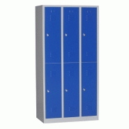 Vestiaire biplaces 6 cases l40cm