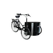 Triporteur Nihola Low Single (musculaire) - maniable et compact avec malle cylindrique