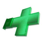 Easy led 650 - enseigne pharmacie - sarl identy sign - dimensions : 650 x 650 mm