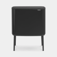 Poubelle Brabantia Bo Touch Bin - 23 + 11 litres - Matt Black - Idéale pour trier les déchets