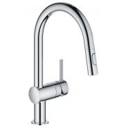 Mitigeur évier bec bas douchette extractible EUROSMART GROHE 30355000 -  GROHE - 30355000