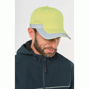 Casquette fluorescente - 5 panneaux - Réf: WKP123 - 100% polyester - Fermeture réglable