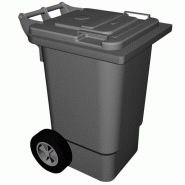 Conteneur poubelle 400 l, cuve grise, 4 roues - Manutention et stockage