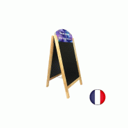 Chevalet stop trottoir avec ardoises amovibles et bandeaux personnalisés - 127 x 60 cm - Référence : PFN52PIN