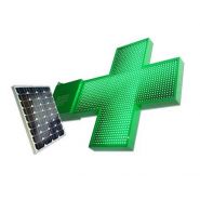 Solar led 1000 - enseigne pharmacie - sarl identy sign - dimensions : 1000 x 1000 mm
