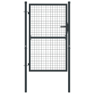 Vidaxl portail en maille de jardin acier galvanisé 100 x 175 cm gris 145772