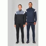 Sweat d'entraînement unisexe 1/4 zip - PROACT Réf: PA387 - Polyester interlock mat