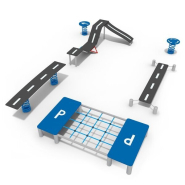 Parcours d'équilibre routier en acier inoxydable pour aire de jeux conforme EN1176 - Référence BT16165