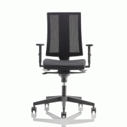 Fauteuil de bureau ergonomique AIRSIT noir avec accoudoirs - neuf