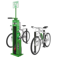 Station de réparation de vélos en libre-service, adaptée pour une utilisation dans les espaces publics - E-PRS-SCANDIC