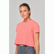 Crop top triblend femme - Réf: PA4022 - PROACT - 50% polyester, 25% coton, 25% viscose - 130 g/m²