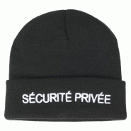 Bonnet acrylique - Brodé &quot;SÉCURITÉ PRIVEE&quot; - CityGuard