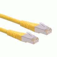 Cordon Cat.6 (Classe E) F/UTP AWG26, jaune, 5 m