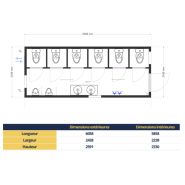 Module sanitaire 20 pieds 6x WC Hommes   urinoirs