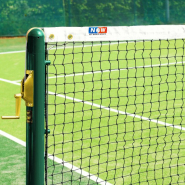 Filet de Tennis Vermont 2,5mm [10m Simple] PEHD - Bande horizontale en polyester - Câble en acier recouvert de PVC - Équipement Professionnel pour le Tennis Simple