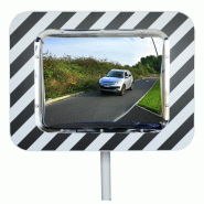 Miroir routier conforme Ecochok - Vision à 90° - 450 x 600 mm - Garantie 3 ans